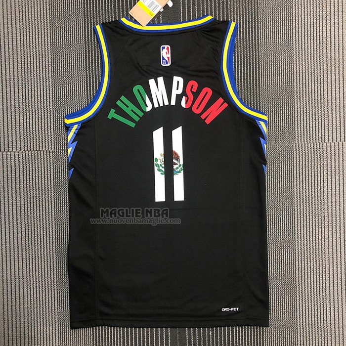 Maglia
 Klay Thompson NO 11 Golden State Warriors Slam Dunk Special Mexico Edition 2022 Nero
